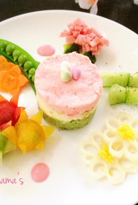雛祭り♡３色おからの春サラダプレート