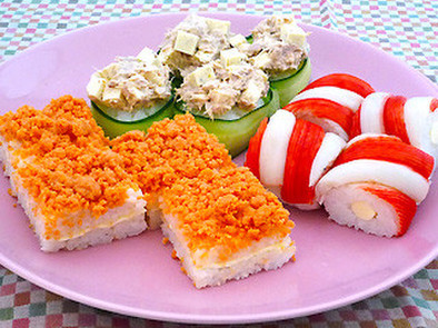 ひな祭り　ひとくち寿司の写真