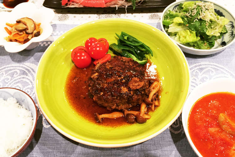今日の献立 ハンバーグ編 レシピ 作り方 By 激務でも料理したい クックパッド