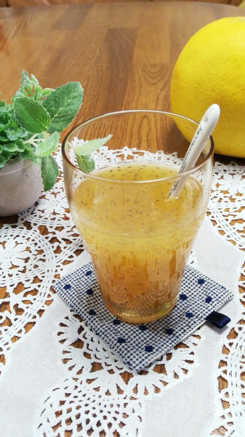チアシード入りオレンジジュース♥の画像