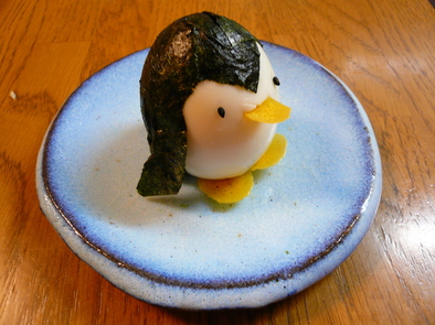 ゆで卵のペンギンちゃんの写真
