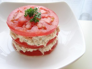 ☆超簡単☆トマトと豆腐のヘルシーサンドの写真