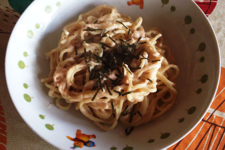 パスタ 牛乳 クリーム たらこ