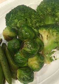 ビタクラフトで美味しい緑の野菜の蒸し焼き
