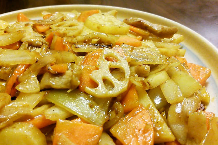 豚ネック入り野菜炒め カレー味 レシピ 作り方 By いくおっちゃん クックパッド 簡単おいしいみんなのレシピが362万品