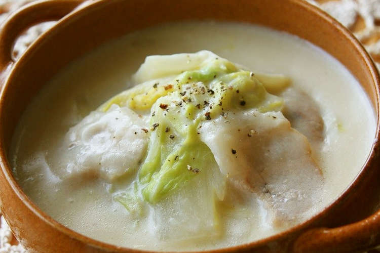 簡単 豚肉と白菜のトロトロ 豆乳スープ レシピ 作り方 By おぺこ クックパッド