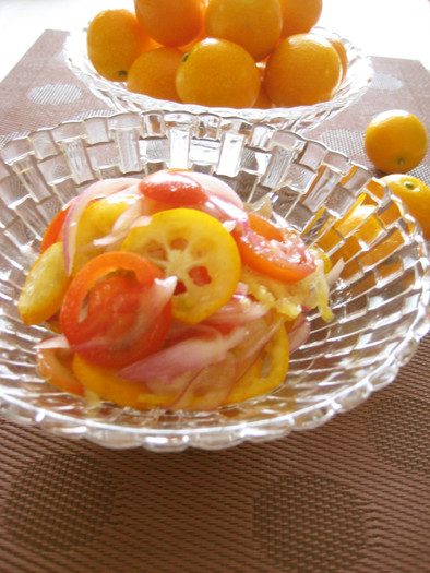 簡単☆金柑とトマトの爽やかマリネ風サラダの写真