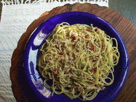 豚と梅のパスタ