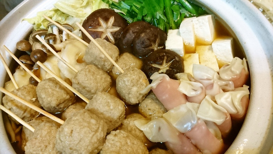 鍋★身体ポカポカ！餅ベーコン餃子の生姜鍋の画像