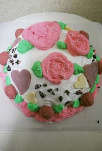 薔薇の簡単ムースドームケーキ。雛祭りにも