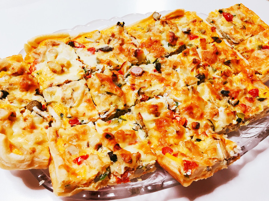 簡単♡パイ生地の卵ピザ 焼き25分♡の画像
