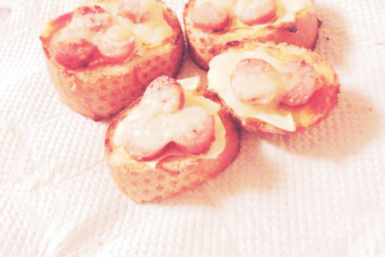 フランスパンで ピザ風おやつ レシピ 作り方 By 7coconuts クックパッド
