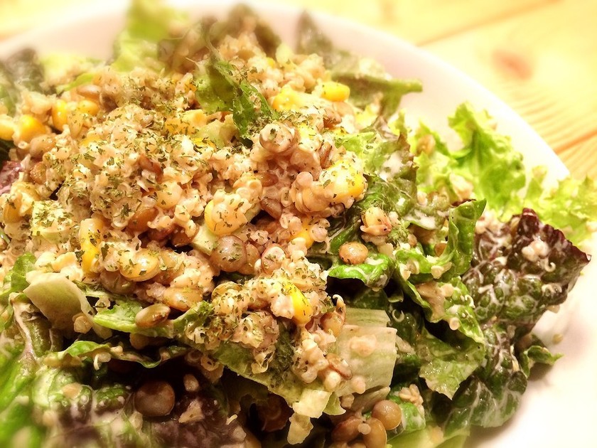 レンズ豆とキヌアのハンバーガーのレシピ