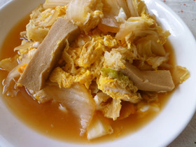 白菜&こうや豆腐の卵とじ ♪♪