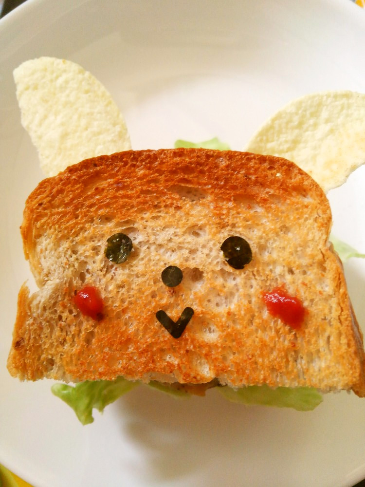 ウサギさんのサンドイッチの画像