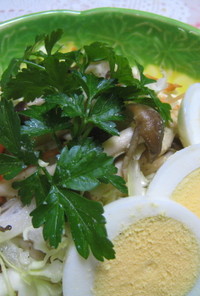 味噌マヨドレッシングの野菜サラダ