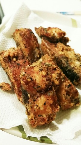 お弁当にも♪塩鯖のバジルチーズ揚げ焼き♪