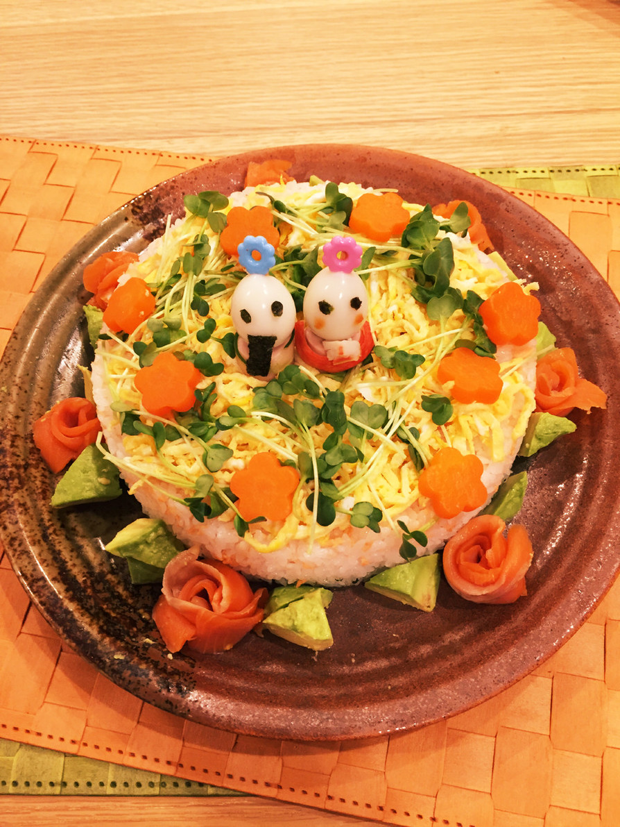 子供が喜ぶ！ひな祭りのケーキ寿司の画像