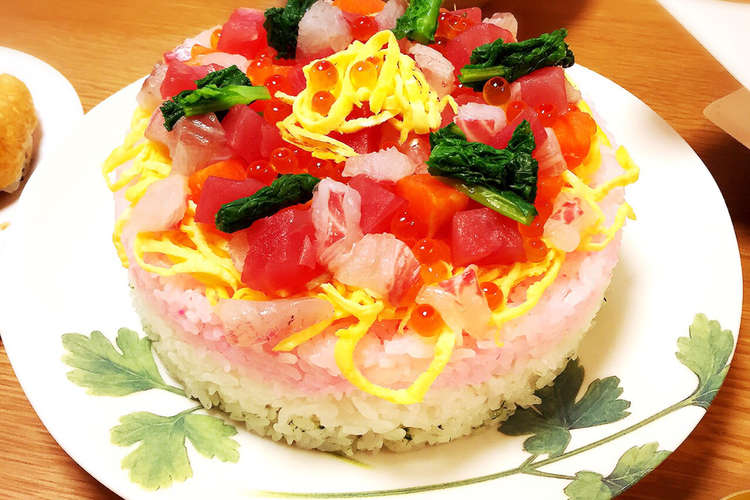 ひな祭り ひし餅風ちらし寿司ケーキ レシピ 作り方 By ｻｯﾁｮ クックパッド 簡単おいしいみんなのレシピが355万品