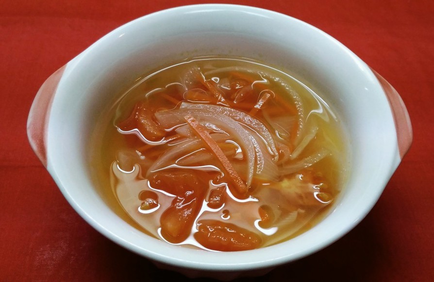 トマト入り野菜コンソメスープの画像
