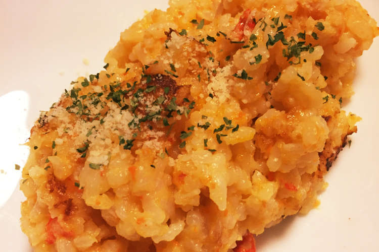 ル クルーゼで人参とカニのリゾット レシピ 作り方 By セツmom クックパッド