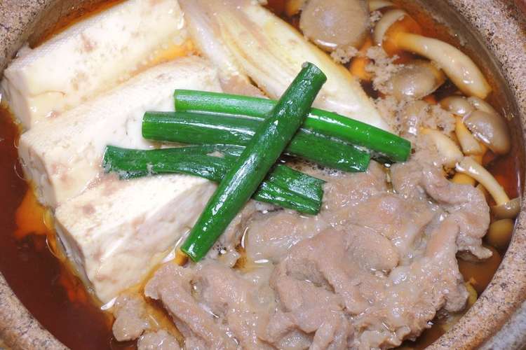 めんつゆとすき焼きのタレで簡単肉豆腐 レシピ 作り方 By 青麺記 クックパッド 簡単おいしいみんなのレシピが355万品