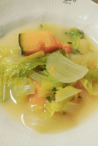 ダイエット★カボチャミルク味噌スープ