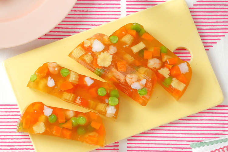 ひな祭り えびと彩り野菜の和風ゼリー寄せ レシピ 作り方 By クレハ クックパッド 簡単おいしいみんなのレシピが353万品