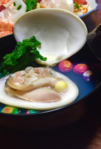 ひな祭り 大きな蛤の潮汁