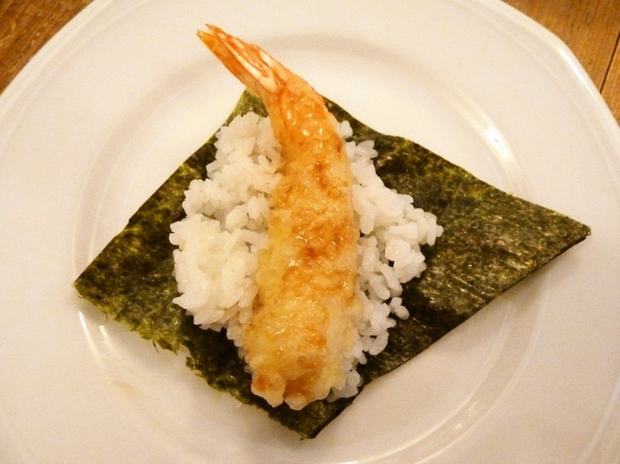 子供喜ぶ♫海老天の簡単手巻き寿司の画像