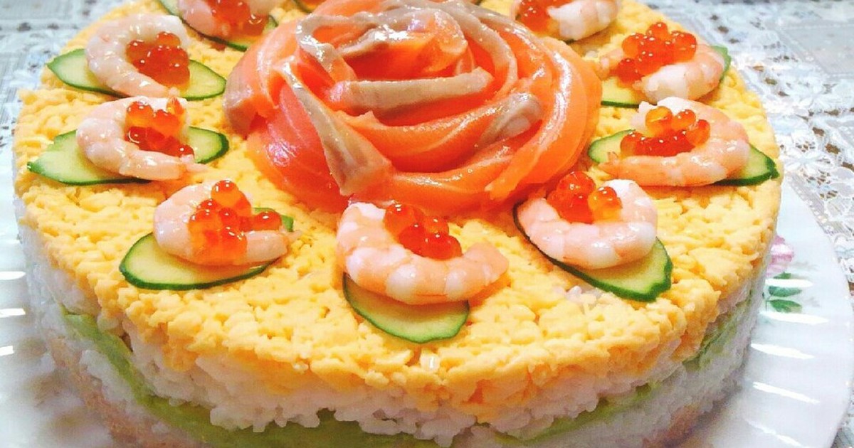子どもも大人も喜ぶカラフルお寿司ケーキ レシピ 作り方 By Kotakaho クックパッド 簡単おいしいみんなのレシピが355万品