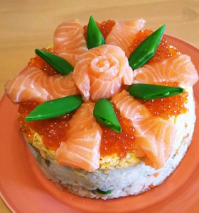 ★特別な行事に★簡単シーチキン寿司ケーキ