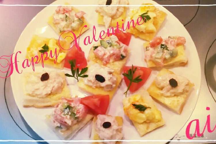 食パンを使って 簡単カナッペ レシピ 作り方 By 三匹のちびまま クックパッド 簡単おいしいみんなのレシピが350万品