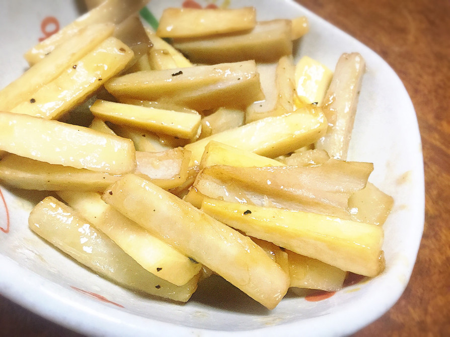 【パパ用レシピ】蓮根長芋バター醤油炒めの画像