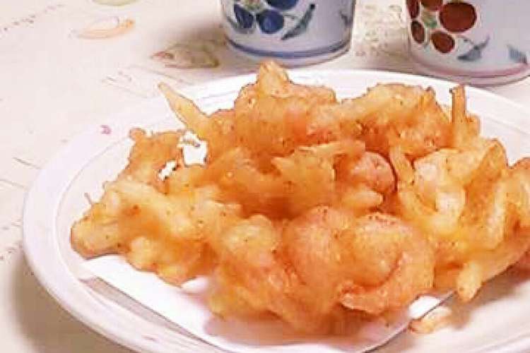 玉ねぎとむきえびのかき揚げ レシピ 作り方 By ｋｏｕｋｉ クックパッド 簡単おいしいみんなのレシピが352万品