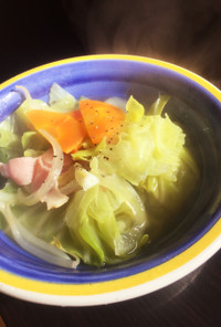 春キャベツたっぷり野菜のスープ