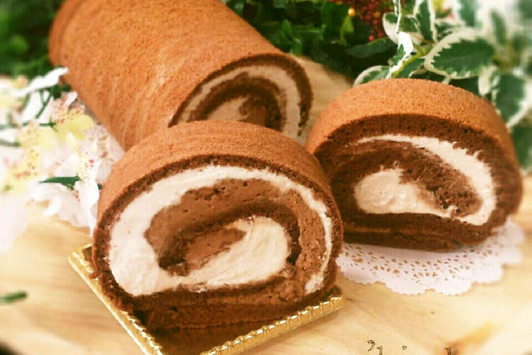 米粉の しっとり生チョコロールケーキ レシピ 作り方 By Maron クックパッド 簡単おいしいみんなのレシピが350万品