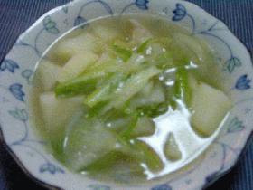 鶏モモ肉の石狩鍋風スープ