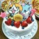 シフォンケーキでバースデーケーキ★*☆♪