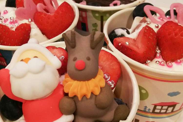 紙コップシフォンでクリスマスケーキ レシピ 作り方 By しんとじんのまま クックパッド