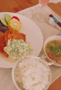 タルタルソースと白身魚のフライ☆