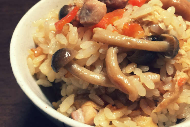 しめじと鶏肉の炊き込みご飯 レシピ 作り方 By 夢見る暴走天使 クックパッド