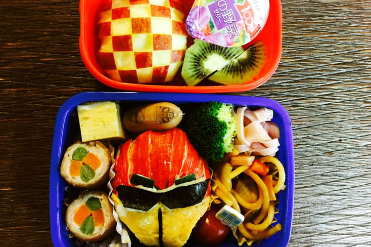 幼稚園児のキャラ弁 ジュウオウジャー レシピ 作り方 By びわうみ クックパッド 簡単おいしいみんなのレシピが357万品