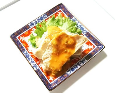 低糖質レシピ☆茹で鶏の怪味ソースがけの写真