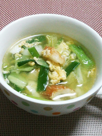 簡単♪キャベツとわけぎの中華卵スープ☆の写真