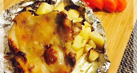 ローストレモンガーリックハーブチキンのレシピ