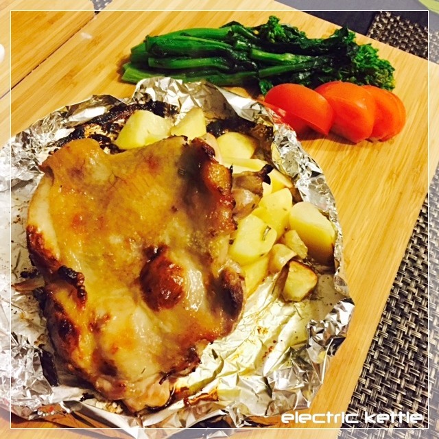 ローストレモンガーリックハーブチキンのレシピ