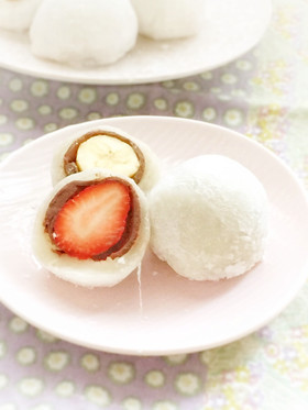 スライス生チョコレートで春のフルーツ大福