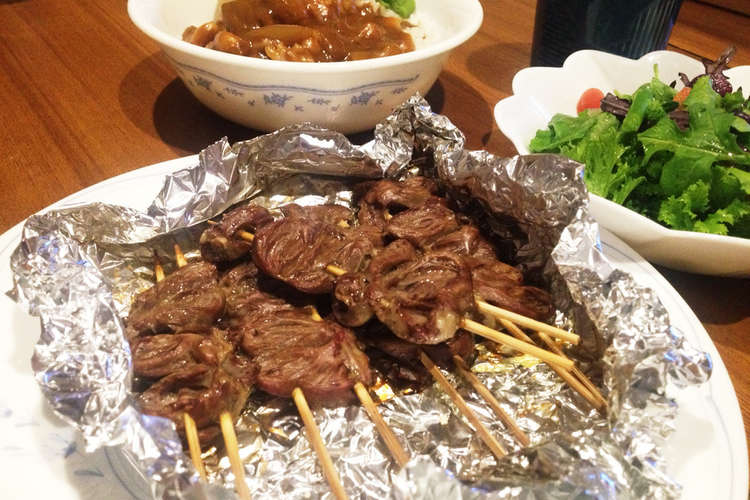 簡単 トースターで鶏のハツの焼き鳥 レシピ 作り方 By ちゃんかぁ クックパッド