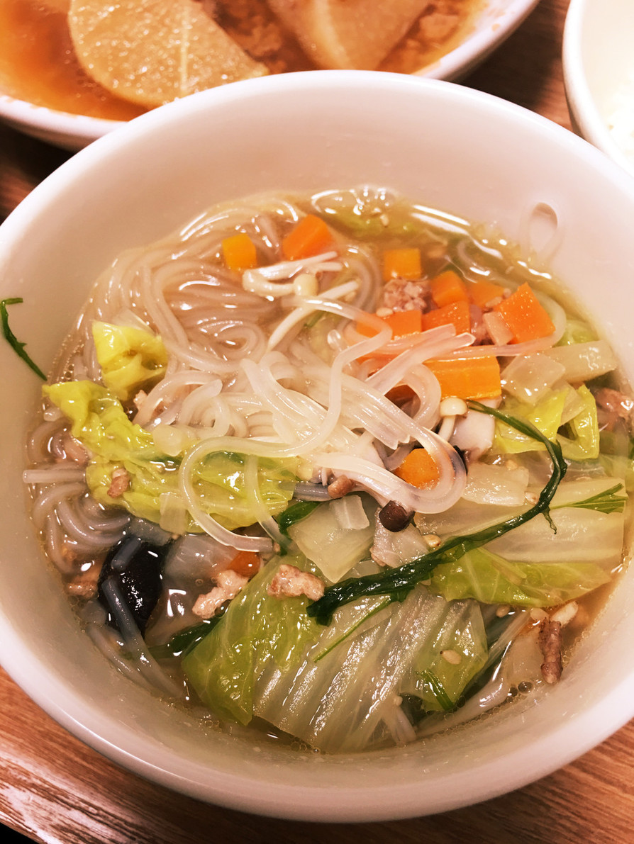 食べる中華野菜スープの画像